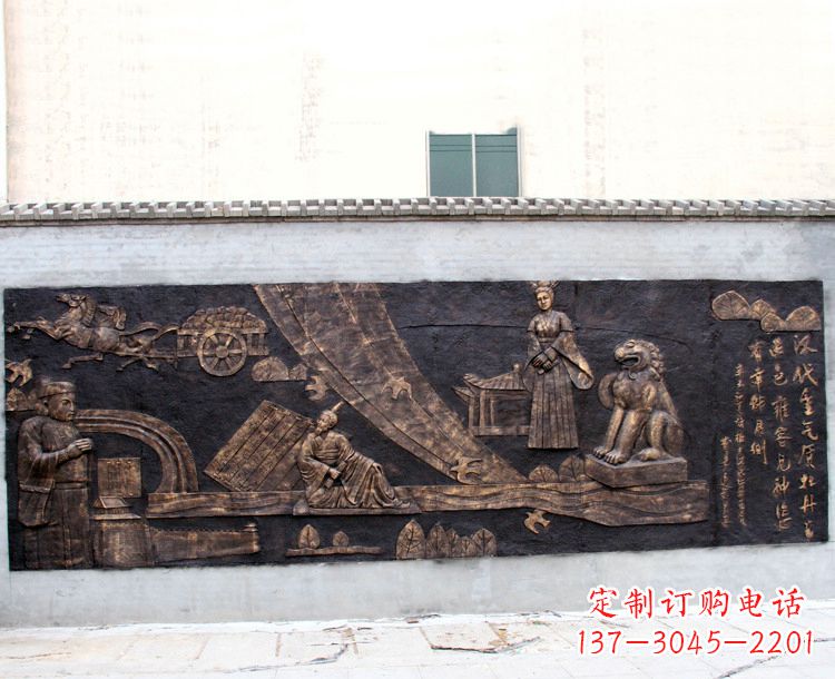 潍坊牡丹色玻璃钢园林墙壁装饰壁画