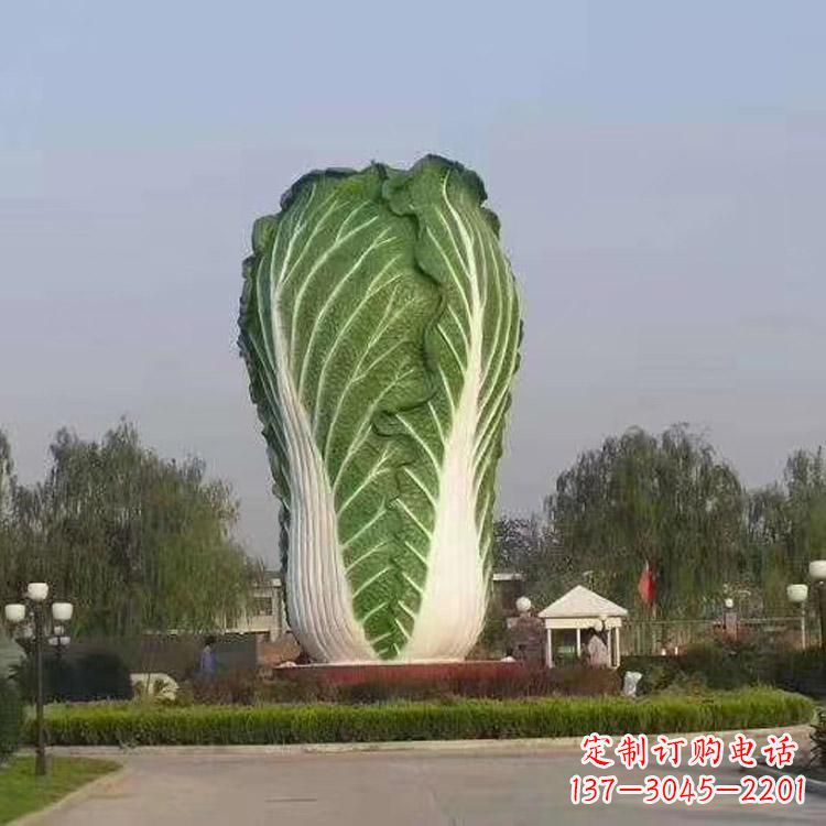 潍坊新颖创意的玻璃钢白菜雕塑