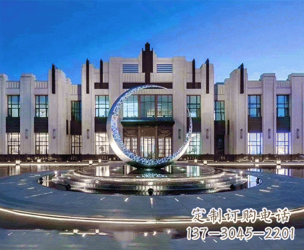 潍坊高档不锈钢月亮摆件