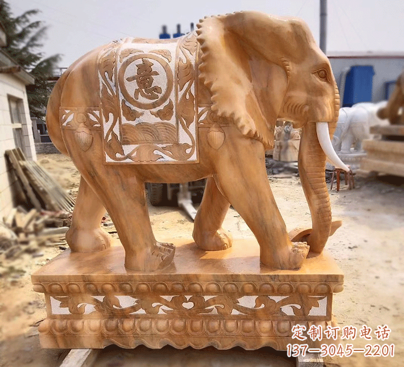 潍坊雕刻石雕大象