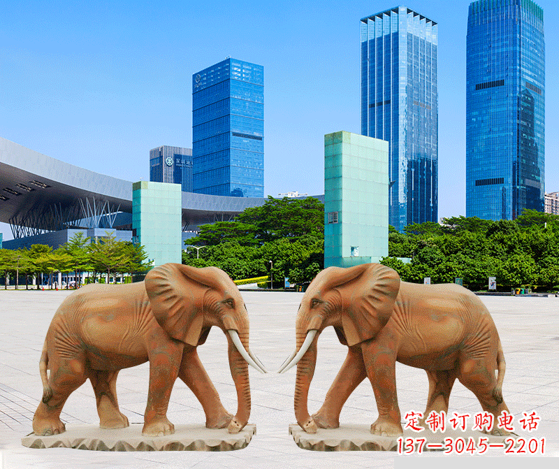 潍坊雕刻石雕大象的