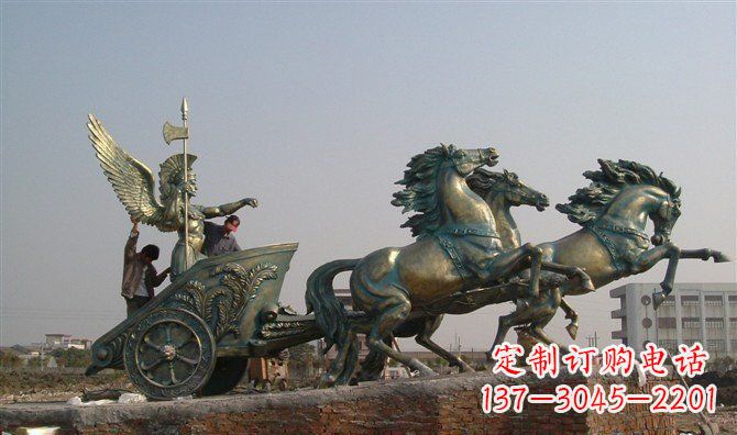 潍坊阿波罗战车广场景观铜雕 (2)