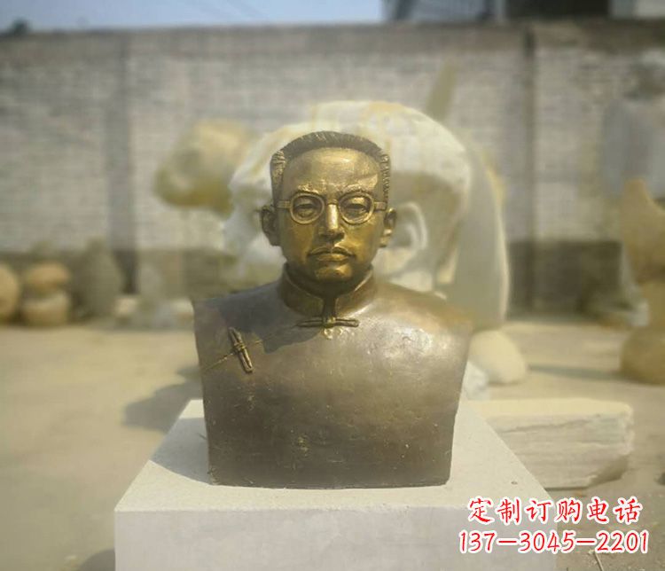 潍坊爱国者陶行知胸像铜雕