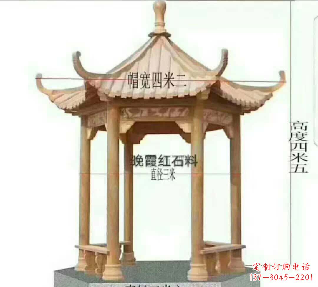 潍坊八角凉亭石雕