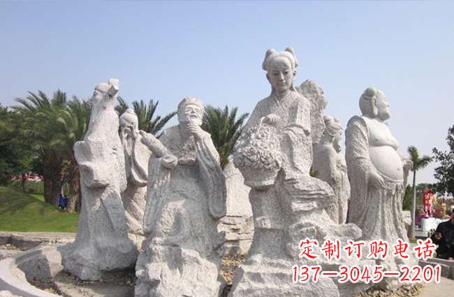 潍坊八仙过海神像石雕