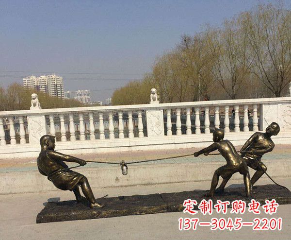 潍坊拔河儿童雕塑