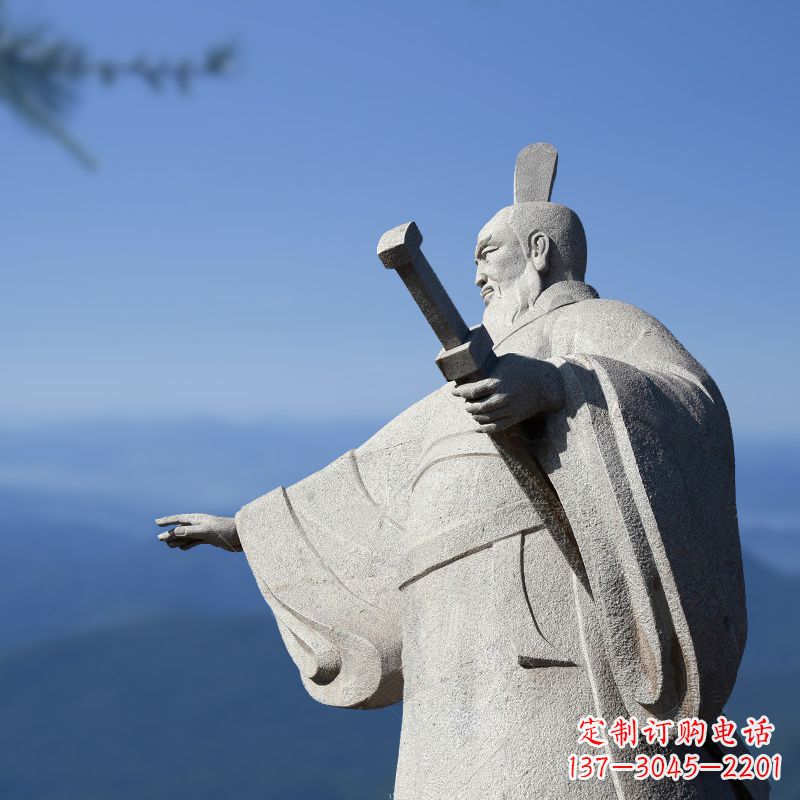 潍坊霸气无双秦始皇石雕像