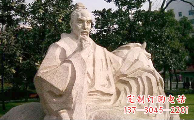 潍坊中国文学名人雕塑——班固石雕像