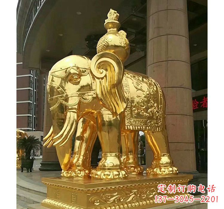 潍坊宝瓶大象铜雕