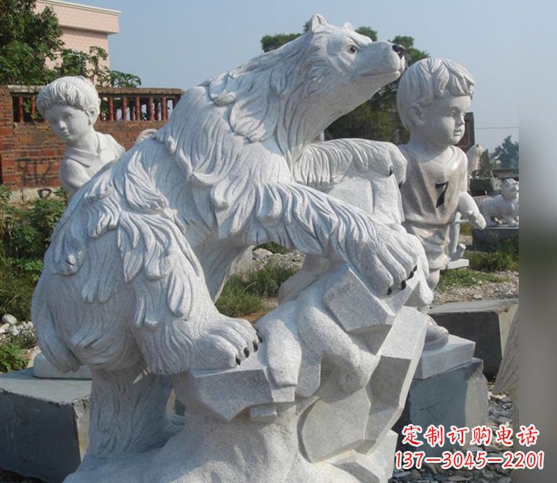 潍坊北极熊石雕