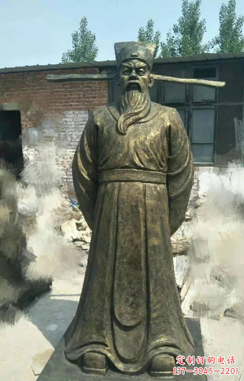 潍坊北宋名臣包拯铜雕