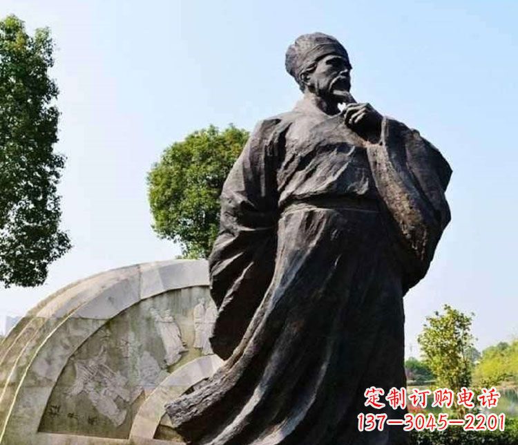 潍坊北宋思想家王安石铜雕