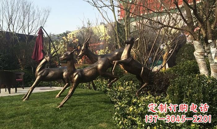 潍坊奔跑的小鹿铜雕