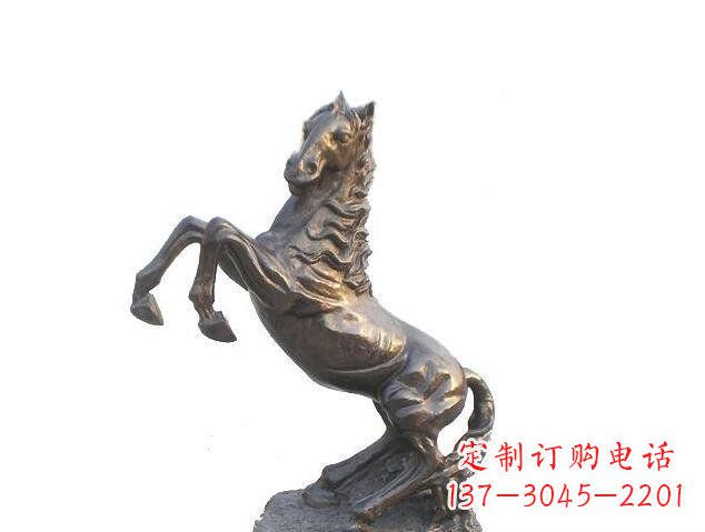 潍坊奔腾的马玻璃钢仿铜动物雕塑