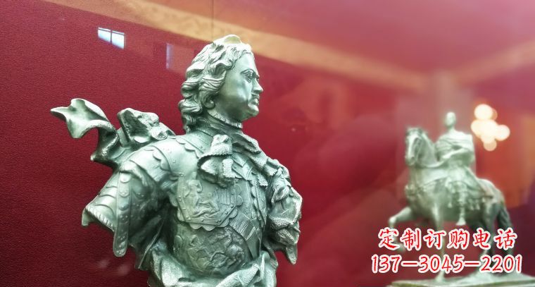 潍坊彼得大帝半身像古代西方名人铜雕