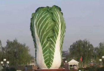 潍坊玻璃钢招财白菜雕塑-城市园林仿真植物景观