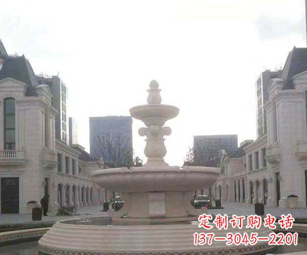 潍坊别墅景观大理石喷泉石雕