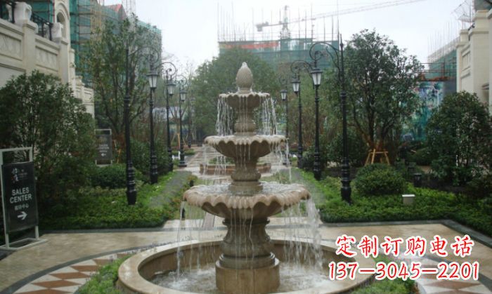 潍坊别墅景观大型喷泉石雕 (2)