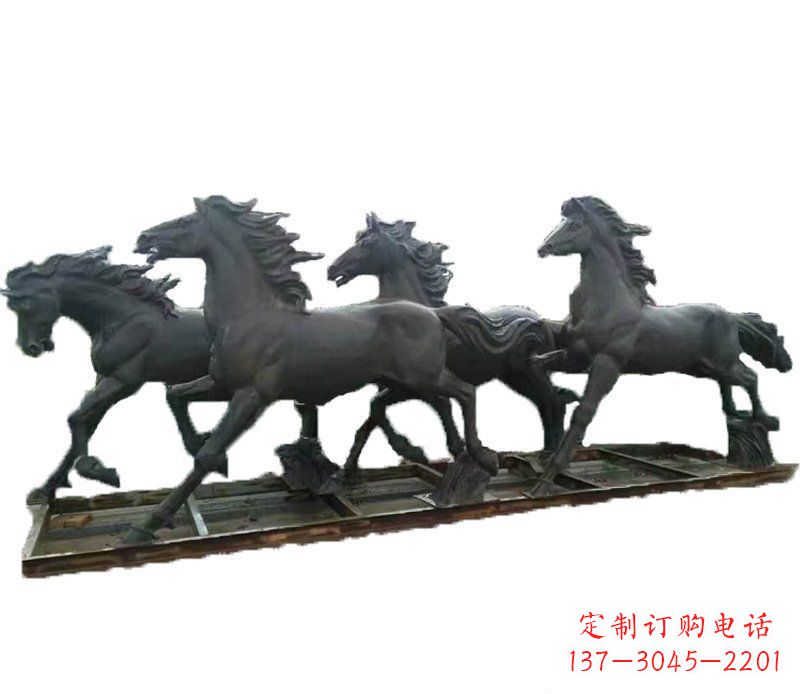 潍坊别墅景观动物马铜雕塑 (2)