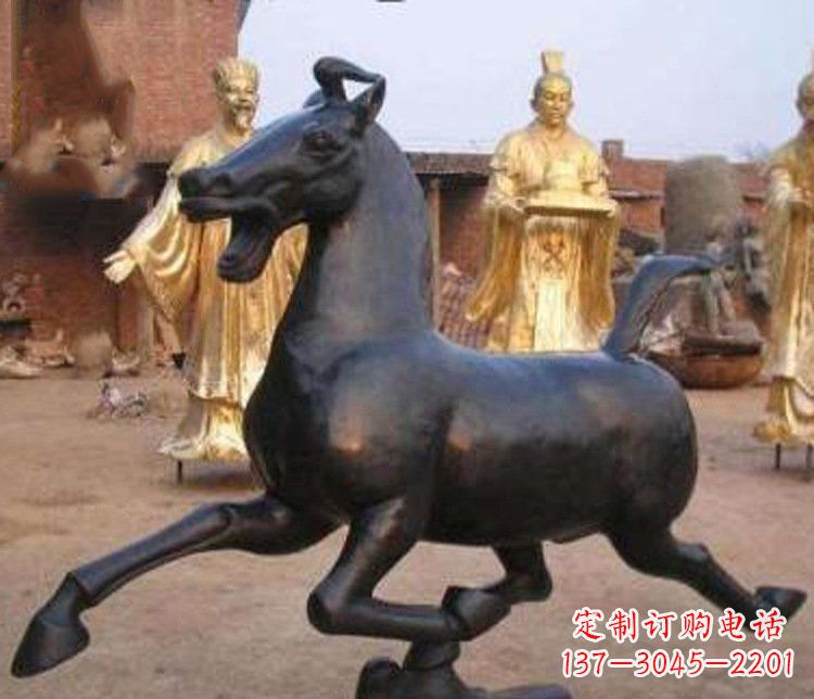 潍坊别墅景观动物马铜雕塑_1
