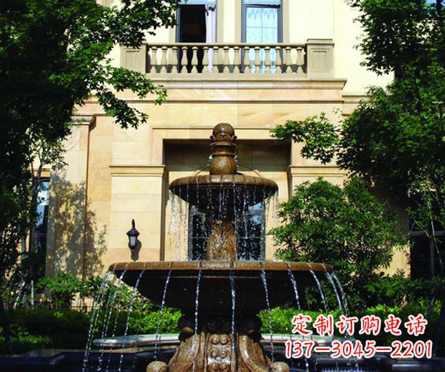 潍坊多层喷泉石雕——景观装饰的精美绝伦