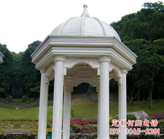 潍坊别墅景观欧式石雕凉亭 (2)