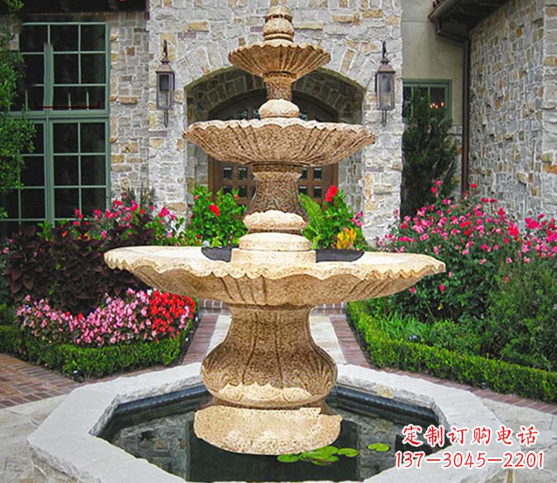 潍坊别墅石雕喷泉 (2)