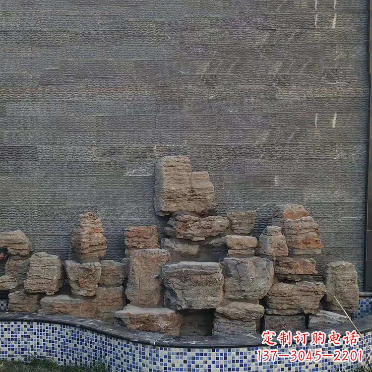 潍坊别墅庭院假山鱼池