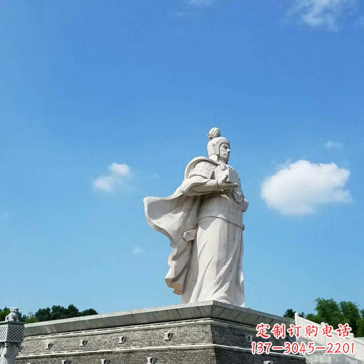 潍坊兵仙韩信汉白玉石雕-景区古代著名将领军事家雕像