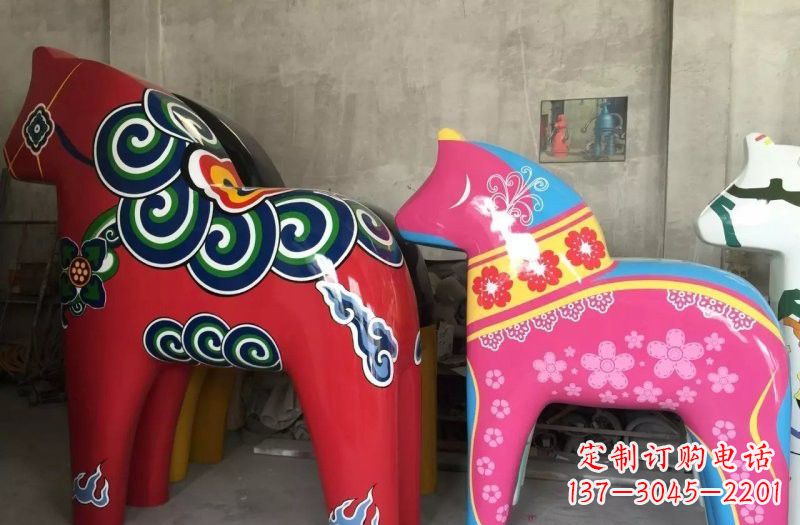 潍坊新颖独角兽彩绘玻璃钢装饰品