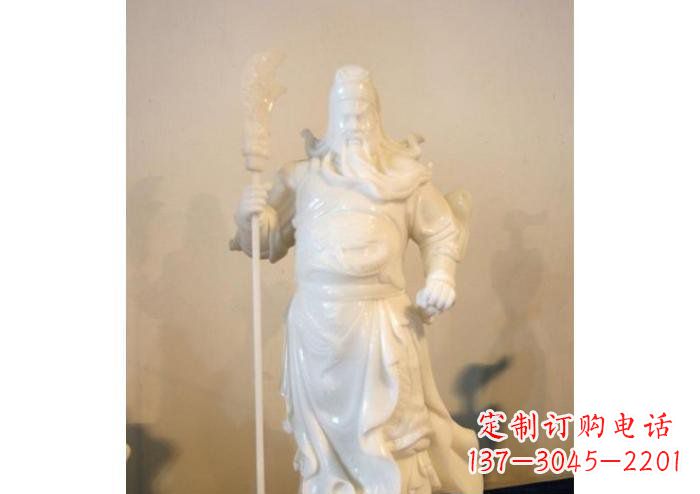 潍坊玻璃钢持刀关公雕塑