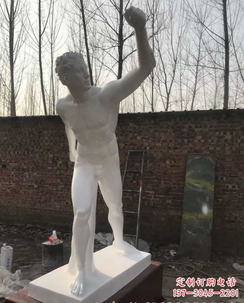 潍坊玻璃钢大卫人物雕塑