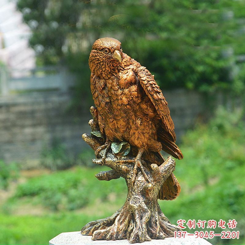 潍坊玻璃钢仿铜老鹰雕塑