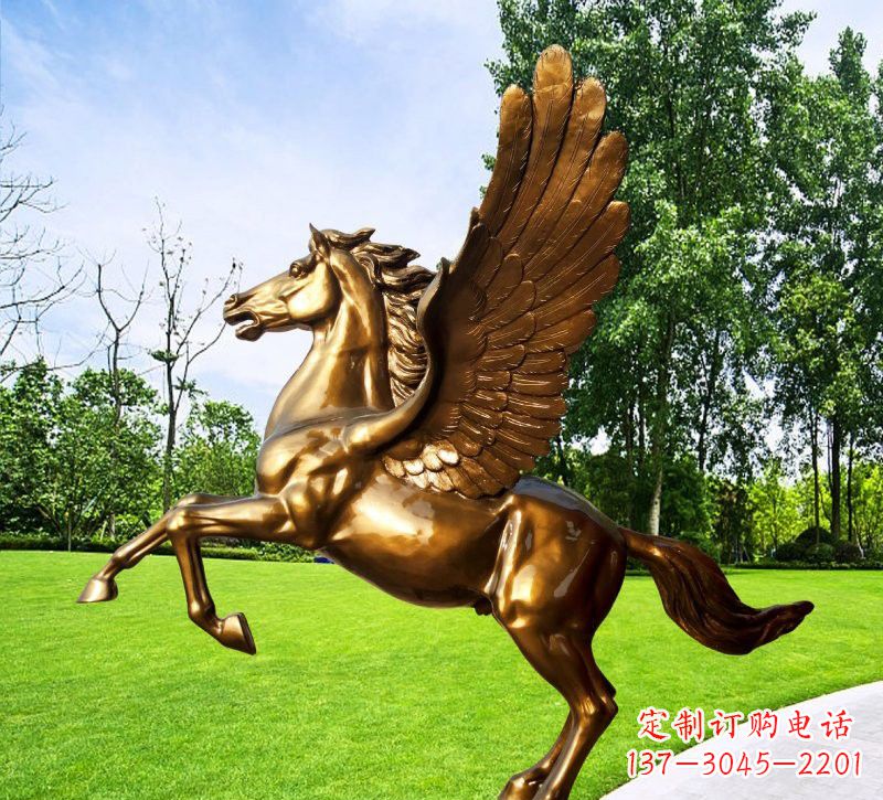 潍坊玻璃钢仿铜动物马雕塑精美的艺术品