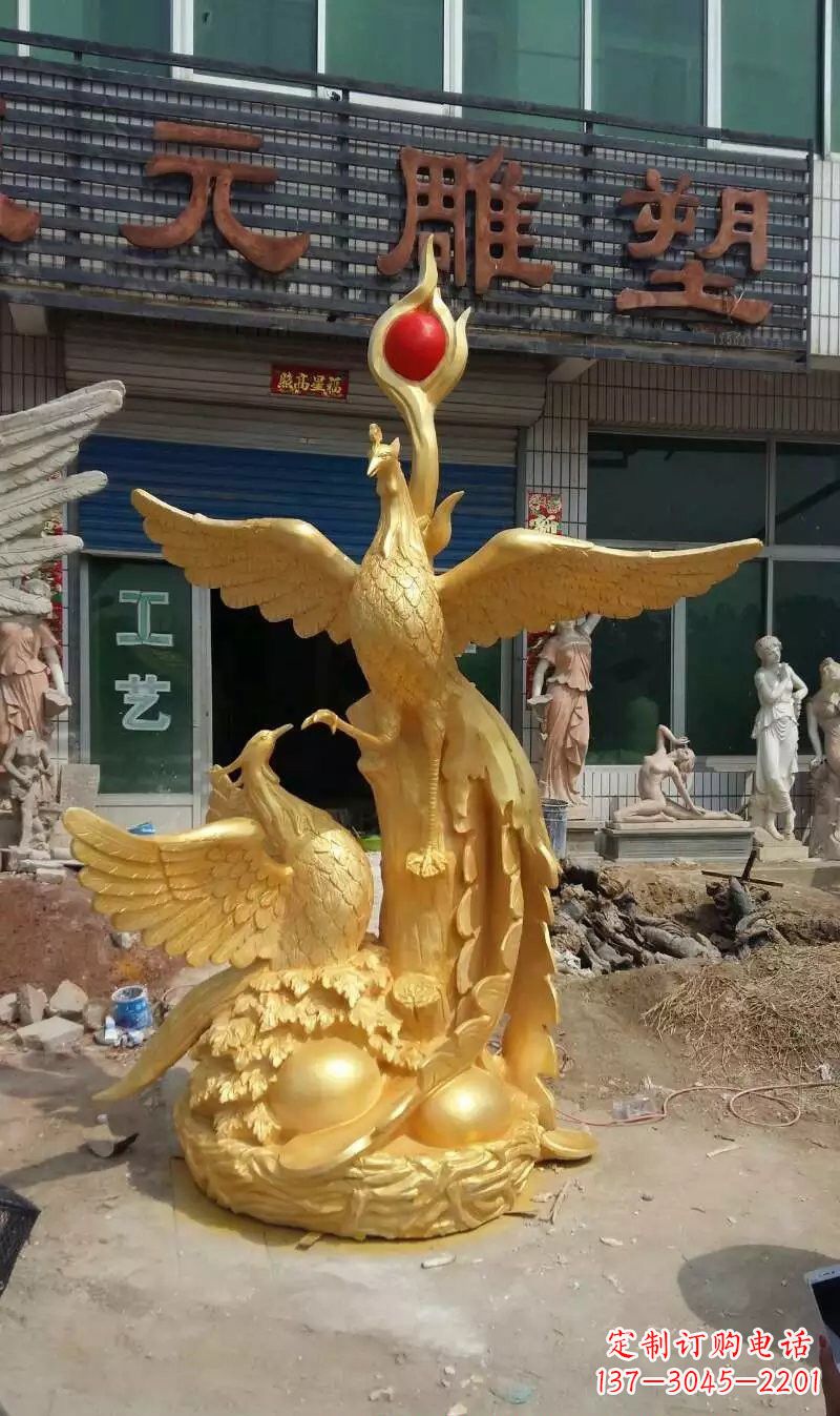 潍坊玻璃钢仿铜凤凰