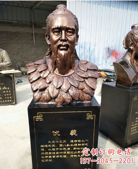 潍坊玻璃钢雕刻伏羲头像