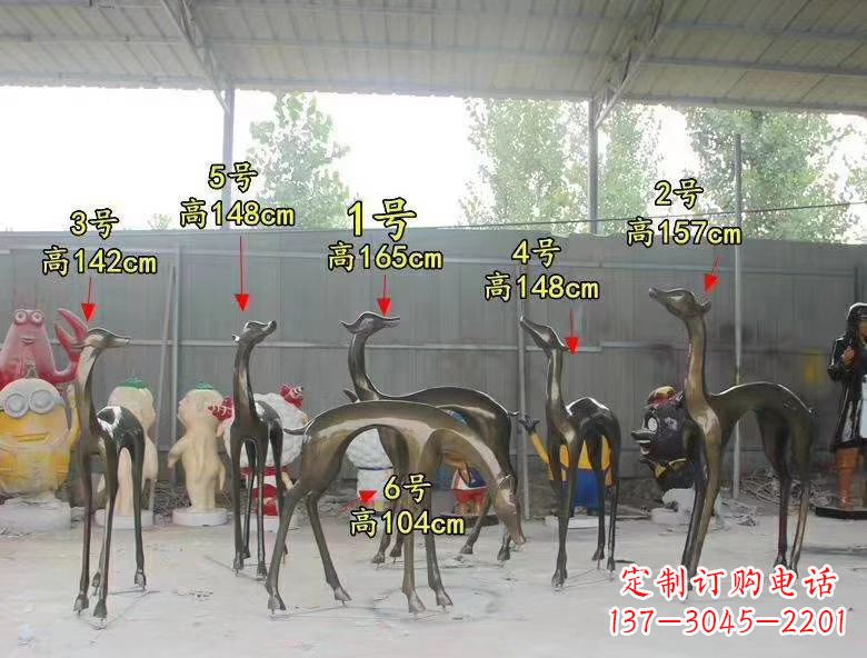 潍坊玻璃钢仿铜小鹿雕塑精美绝伦
