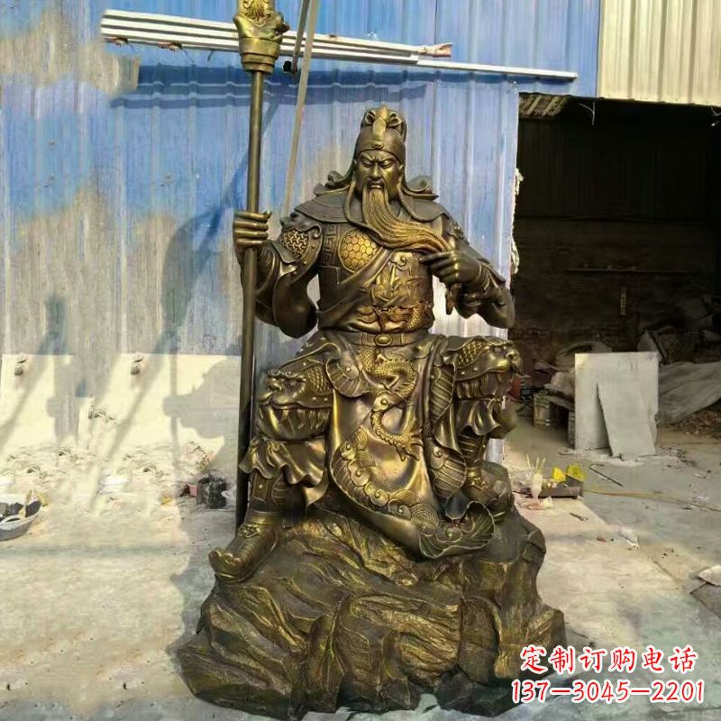 潍坊玻璃钢制作的关羽雕塑