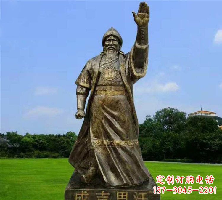 潍坊玻璃钢成吉思汗雕塑
