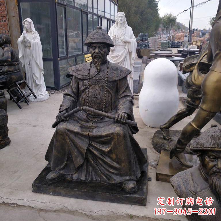 潍坊玻璃钢林则徐雕塑