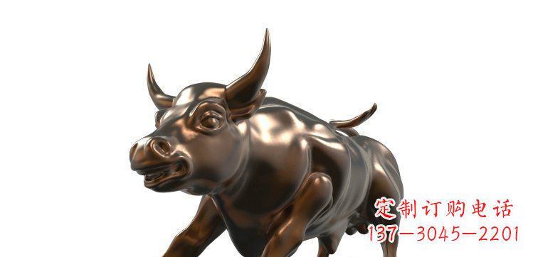 潍坊玻璃钢仿铜牛公园动物雕塑_1
