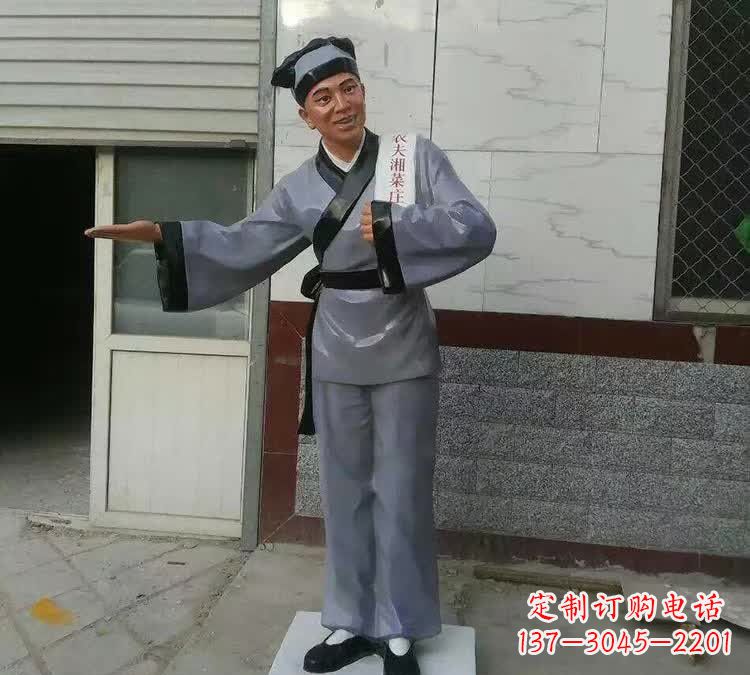 潍坊玻璃钢仿真店小二雕塑