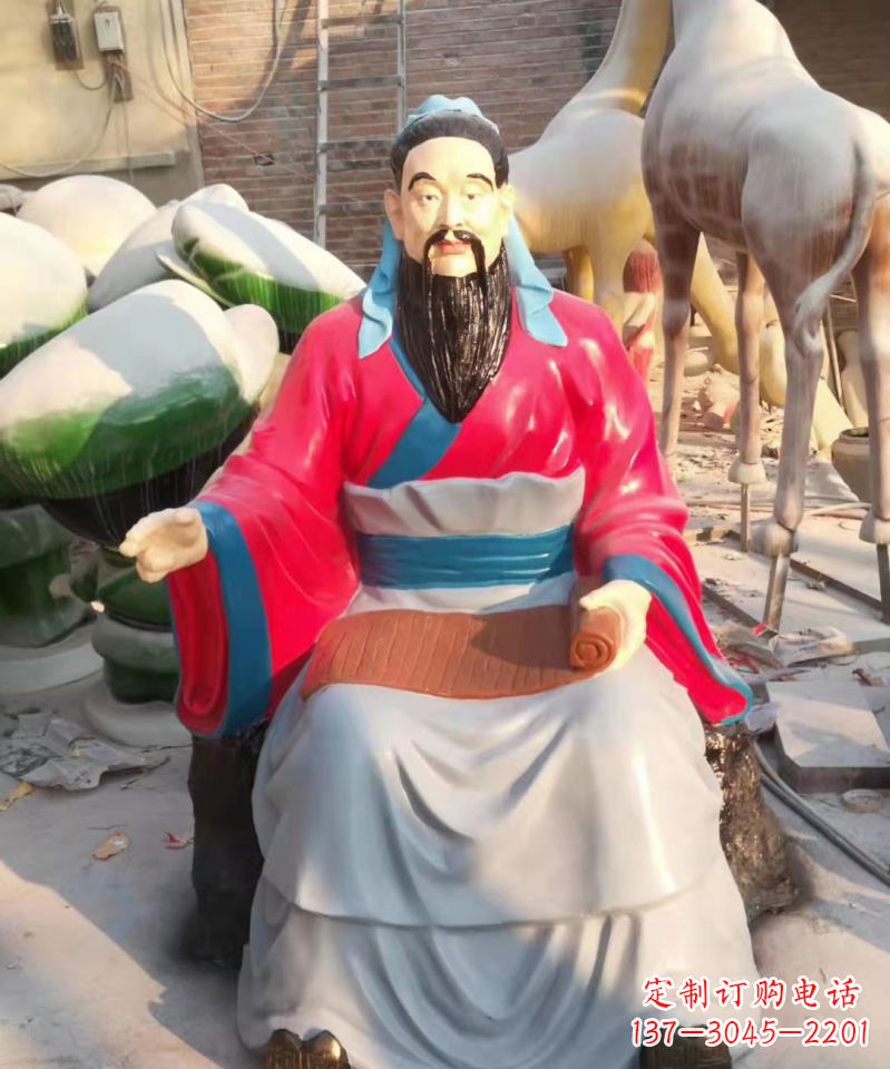 潍坊玻璃钢雕刻的孔子