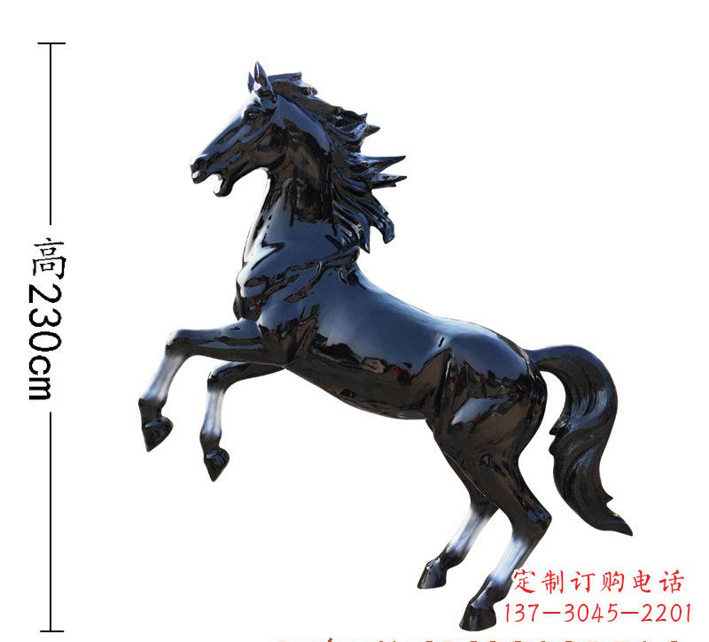 潍坊玻璃钢仿真黑马雕塑