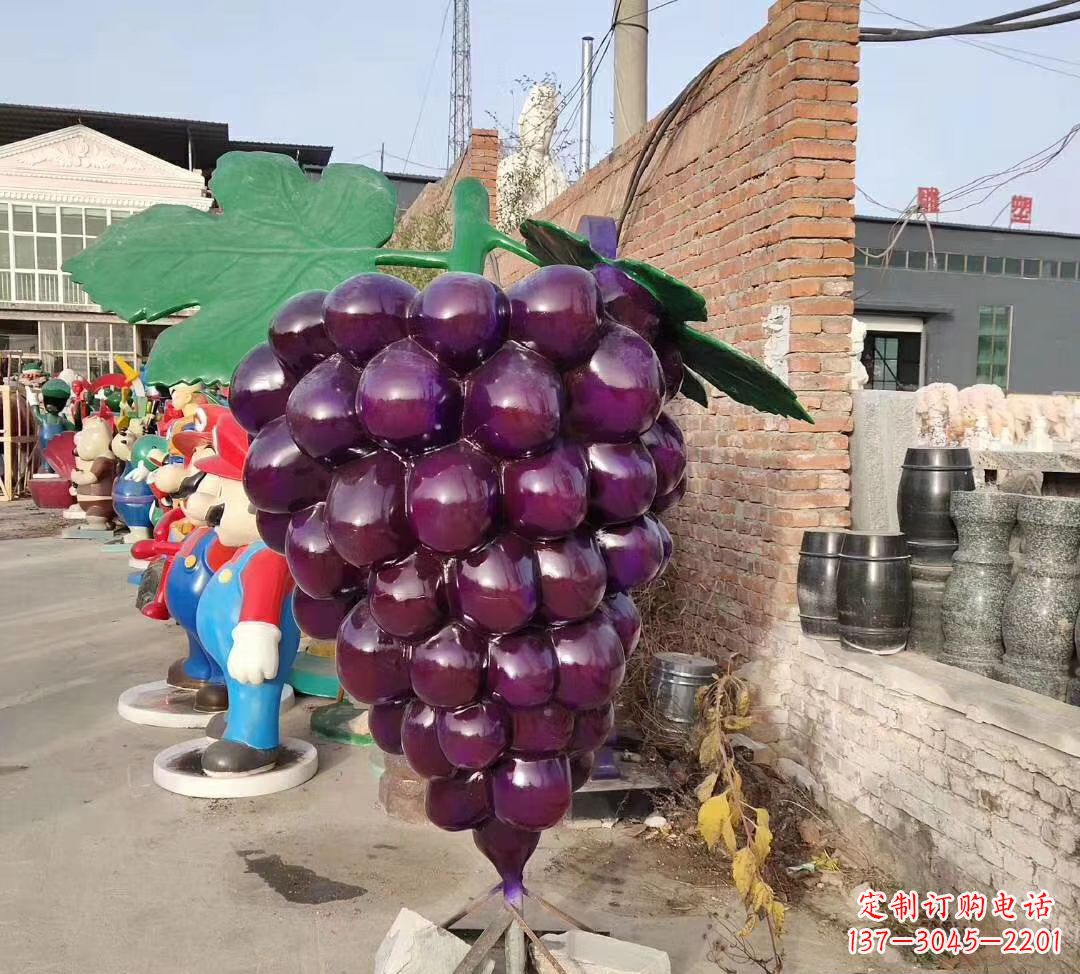 潍坊玻璃钢仿真葡萄雕塑