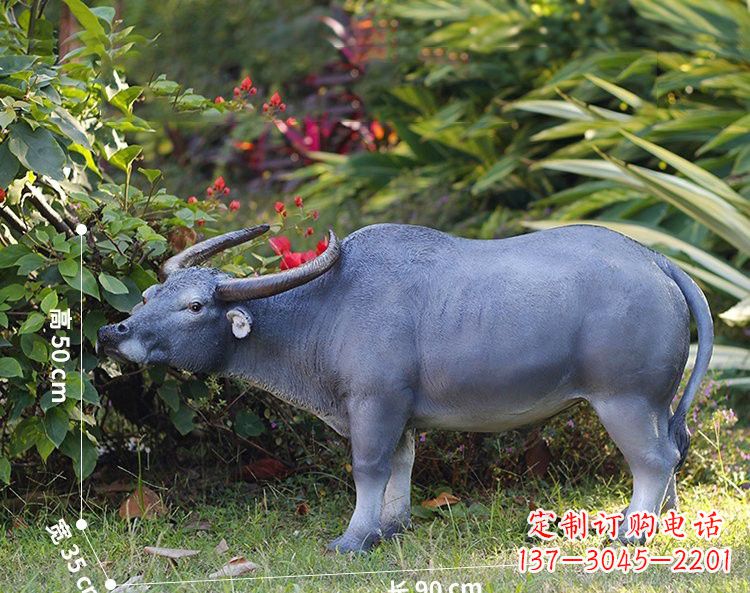 潍坊玻璃钢仿真水牛雕塑
