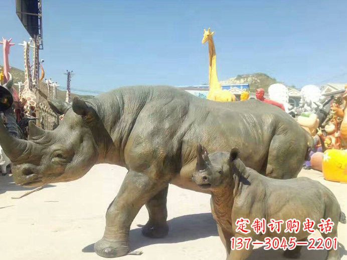 潍坊玻璃钢仿真犀牛