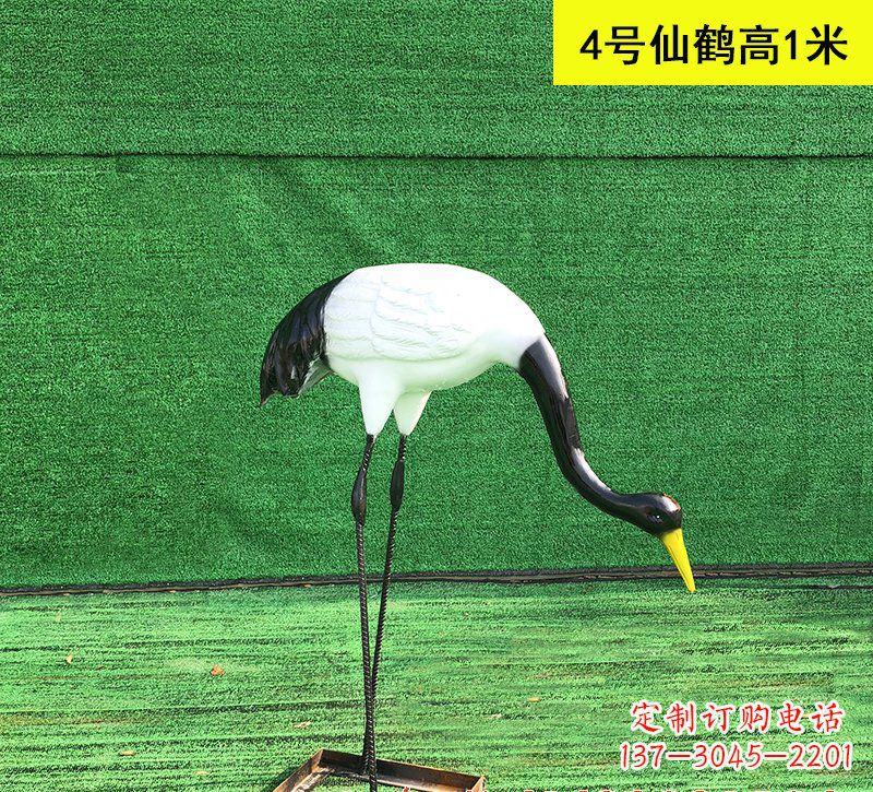 潍坊仙鹤玻璃钢雕塑