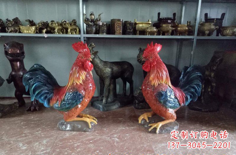 潍坊玻璃钢公鸡雕塑——给环境带来美丽的色彩