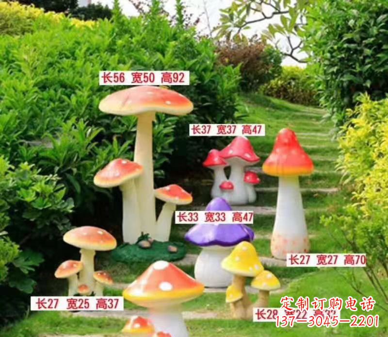 潍坊玻璃钢蘑菇雕塑——描绘美丽景色